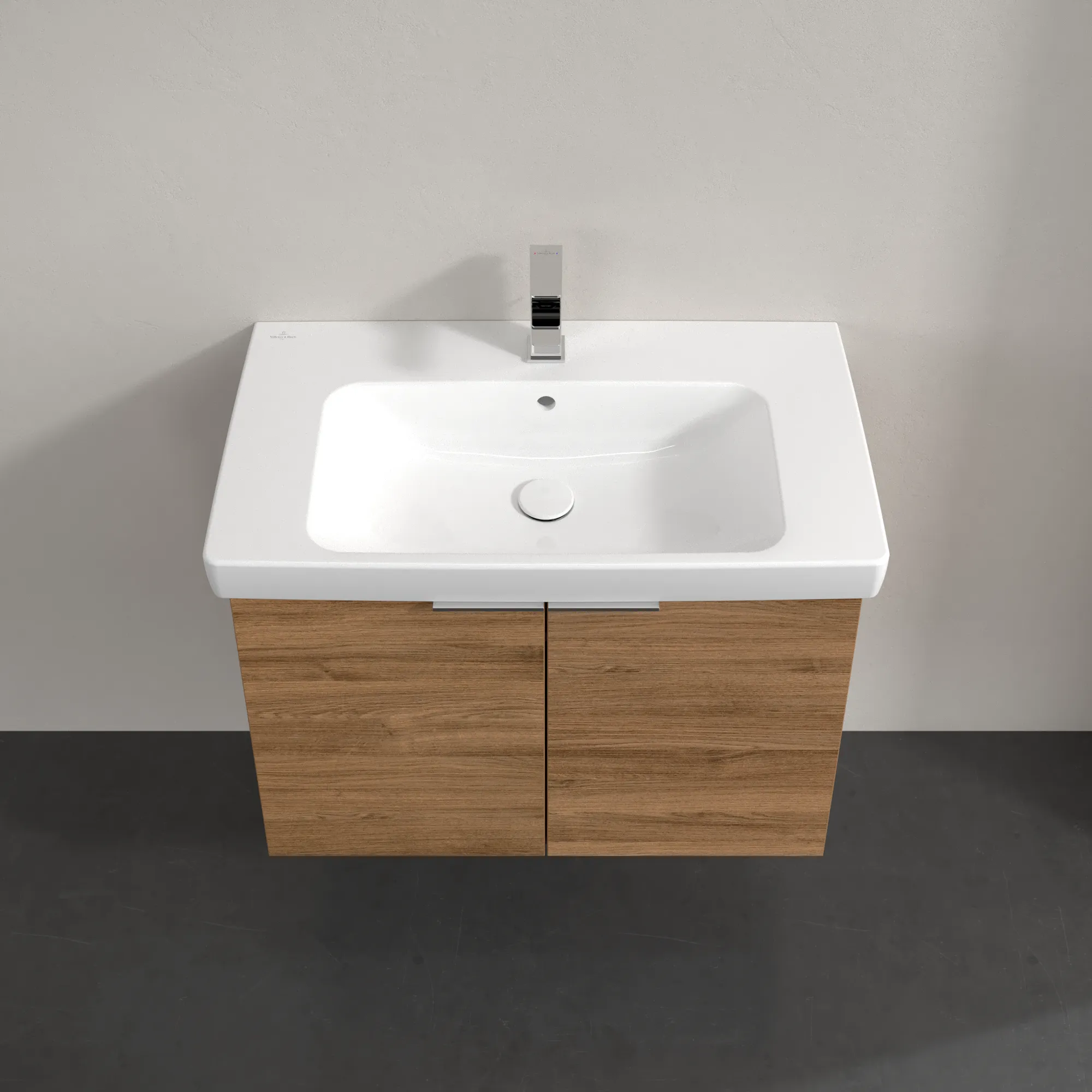 Villeroy & Boch Waschbeckenunterschrank Architectura Kansas Oak, 750 x 520 x 420 mm, mit SoftClosing, 2 Türen, Wandmontage