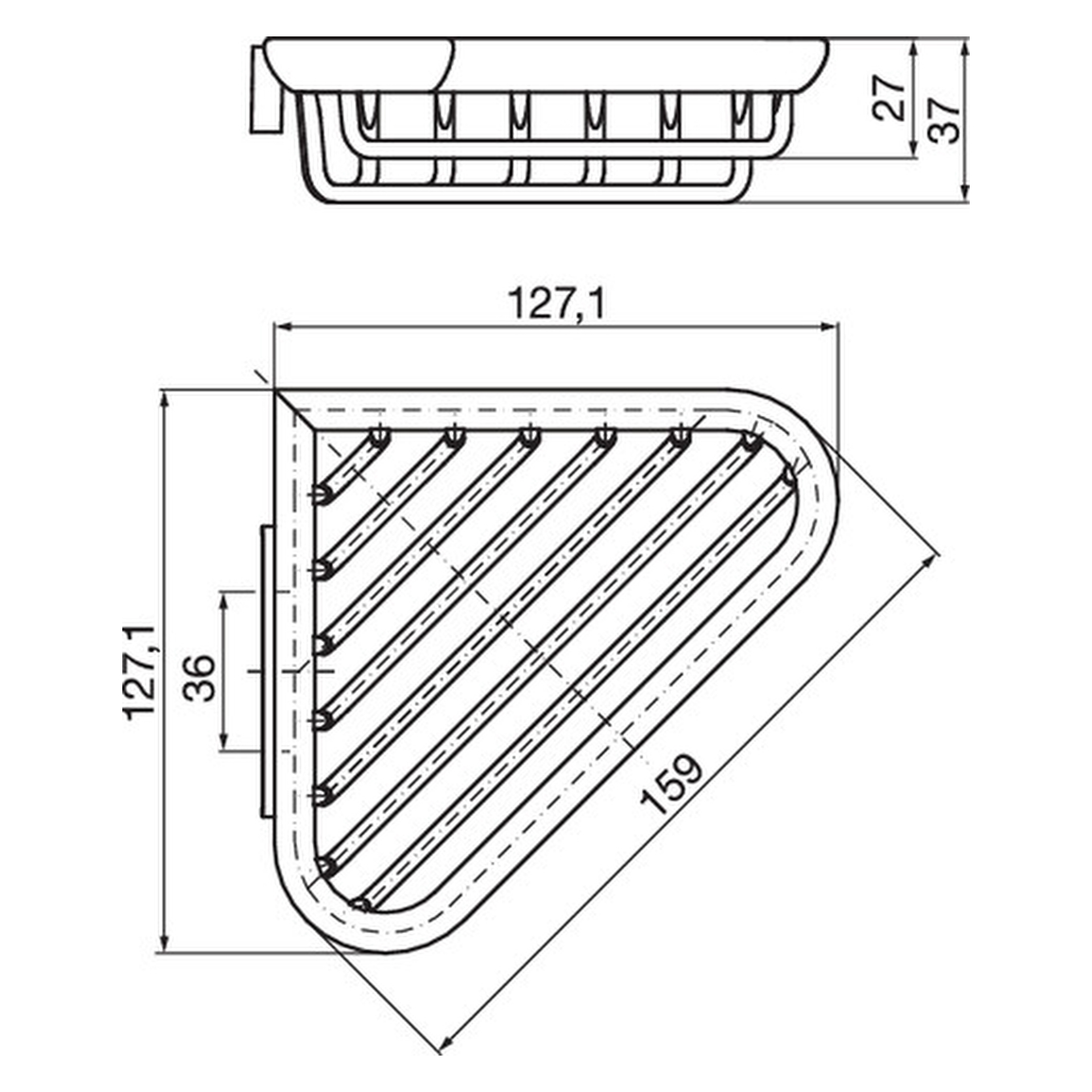 emco Eck-Seifenkorb „system 2“ 12,7 × 12,7 × 3,7 cm in chrom