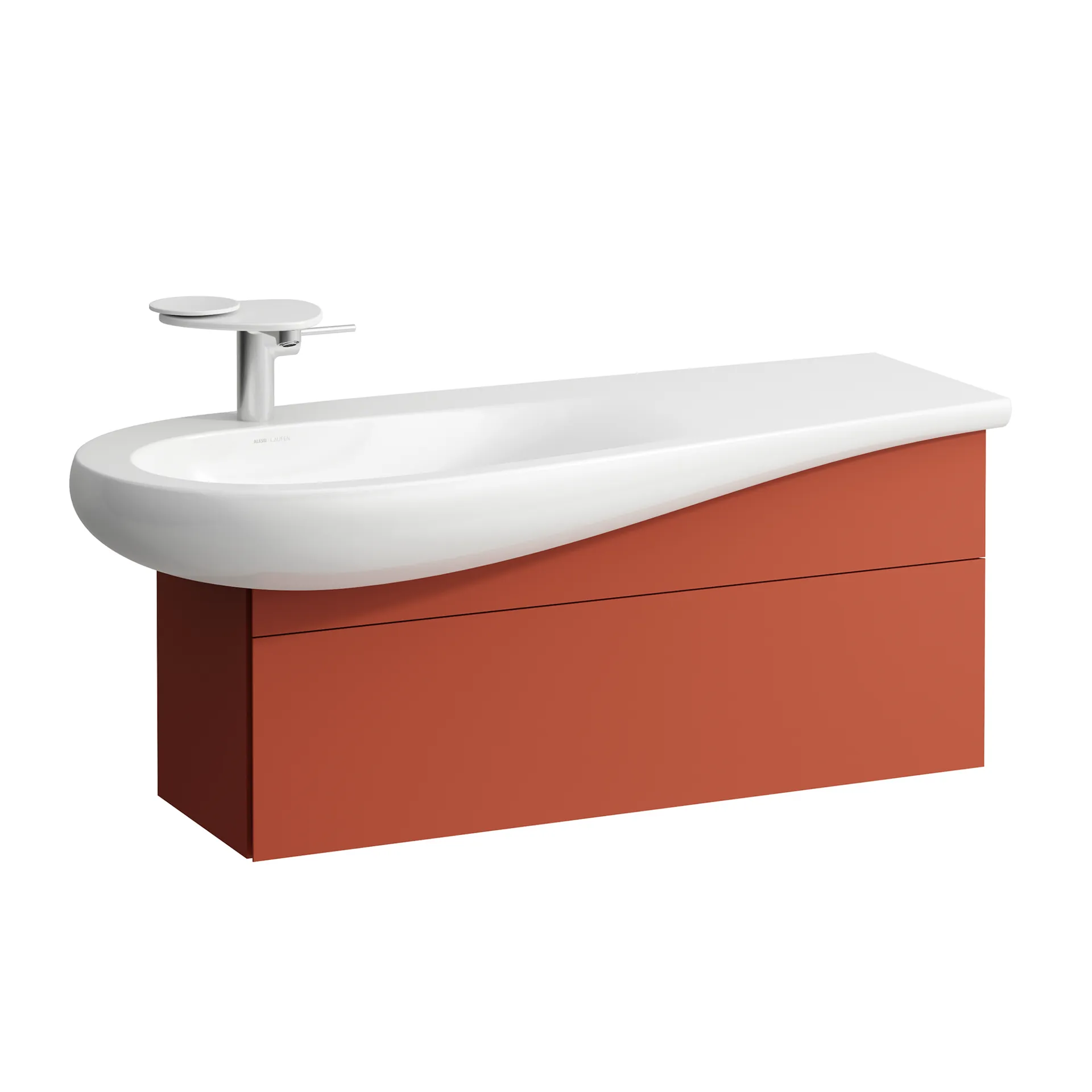 Laufen Waschtischunterbau ILBAGNOALESSI 321x994x442, 1 Schublade, passend zu H814973, Terracotta Laufen Waschtischunterbau ILBAGNOALESSI 321x994x442, 1 Schublade, passend zu H814973, Terracotta