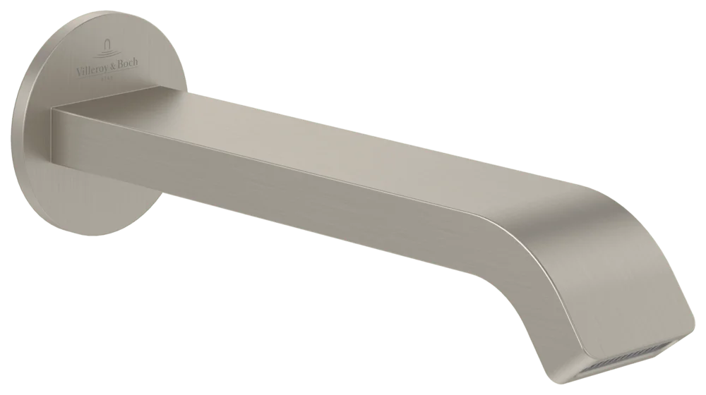 Villeroy & Boch Dawn Badewannenauslauf TVT106505152, 60x60x201mm, Wandmontage, Brushed Nickel Matt