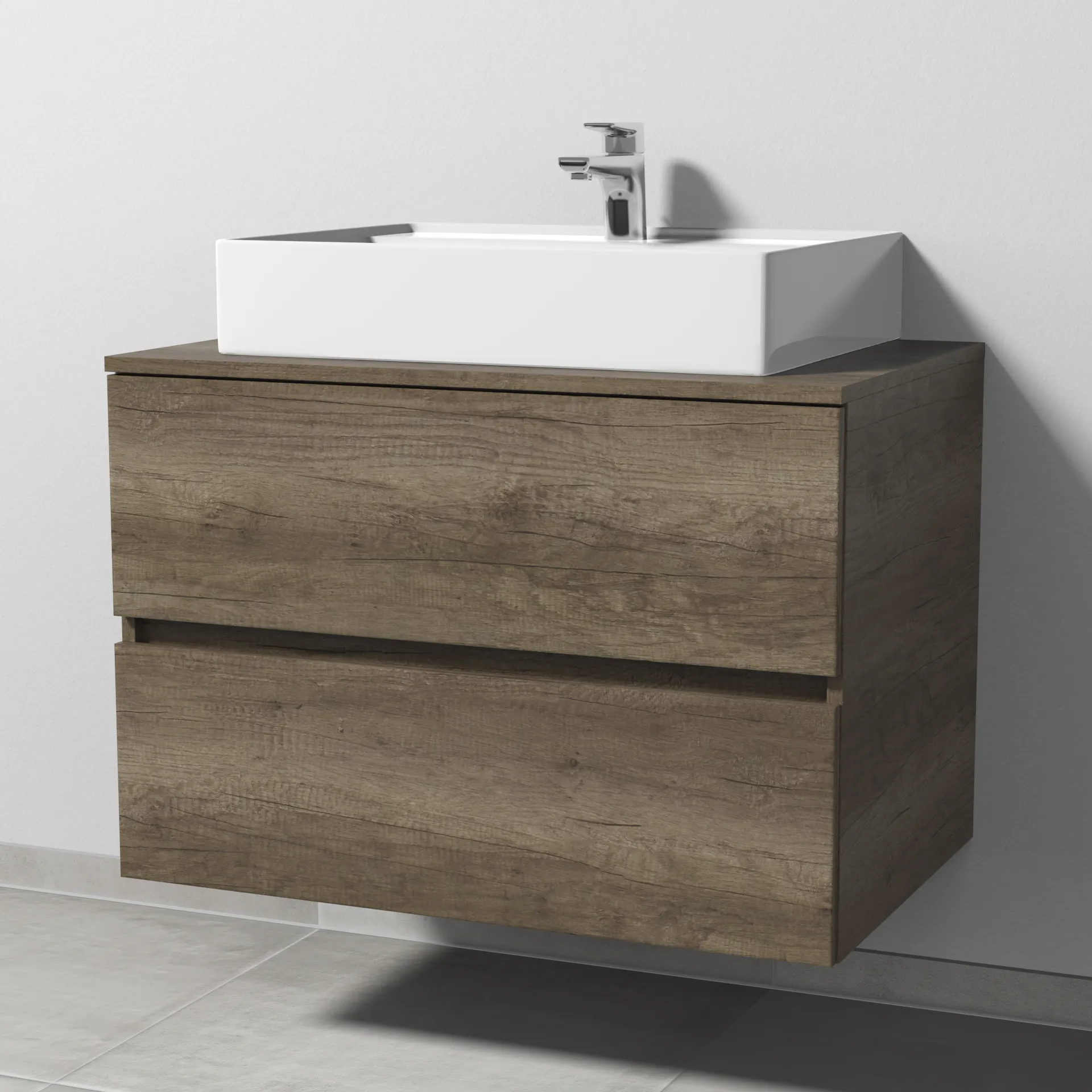 Sanipa Waschtischunterschrank „Solo One“ 800 × 561 × 520 mm in Eiche Nebraska Sanipa Waschtischunterschrank „Solo One“ 800 × 561 × 520 mm in Eiche Nebraska