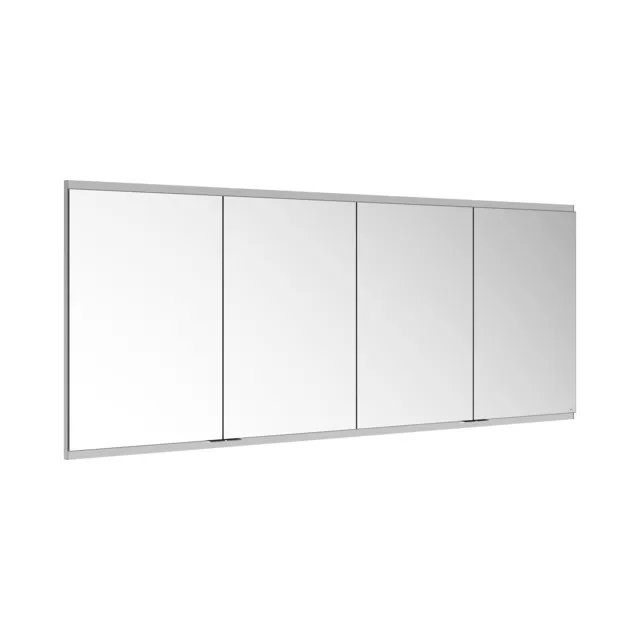 KEUCO Wandeinbau Spiegelschrank 4-türig „Royal Modular 2.0“ in Silber (eloxiert), Unterputz, ohne Beleuchtung, mit Steckdosen 1900 × 700 × 120 mm