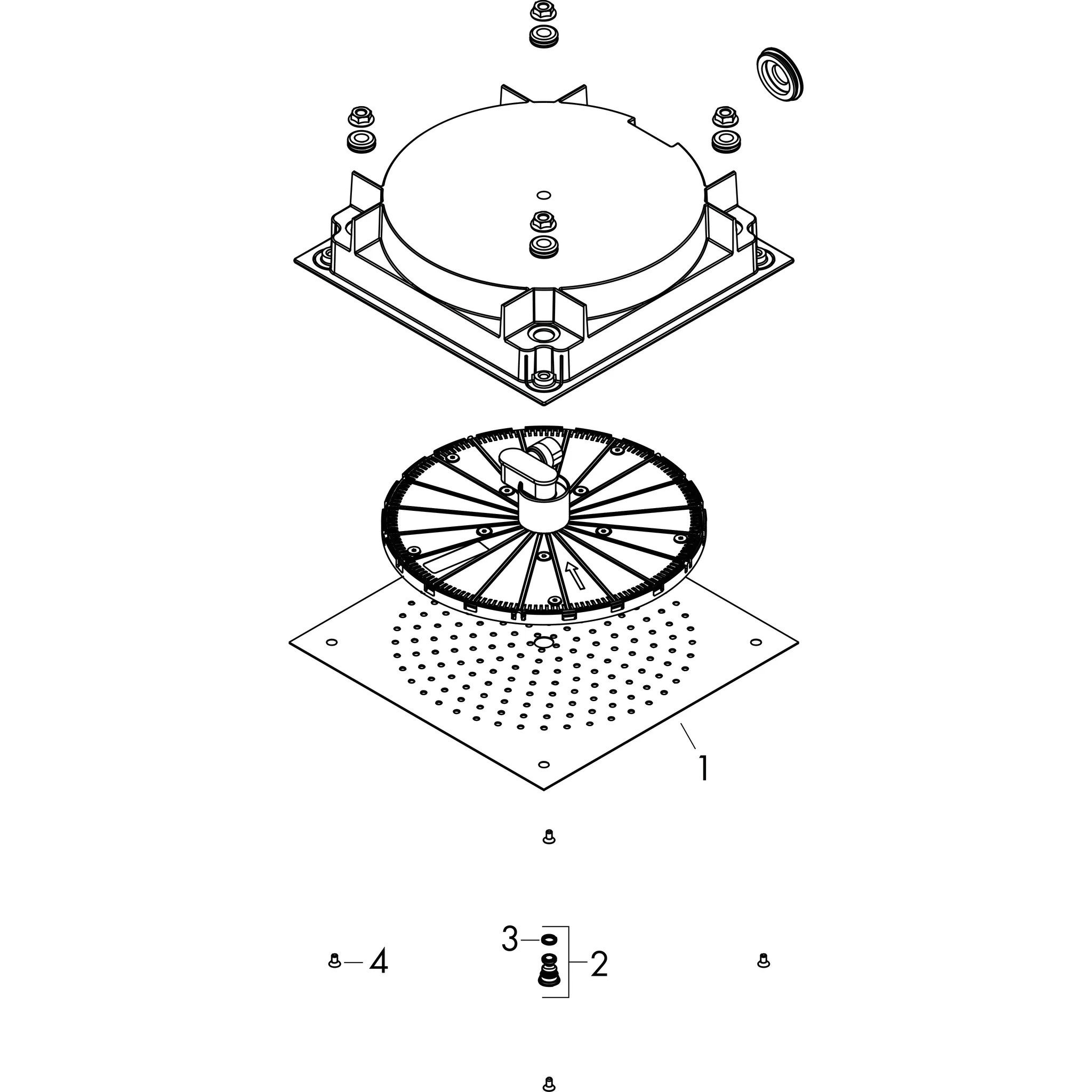 Kopfbrause Raindance 260x260mm Unterputz chrom Kopfbrause Raindance 260x260mm Unterputz chrom