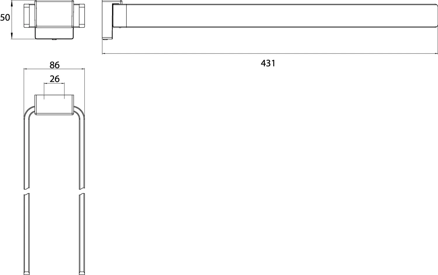 emco Handtuchhalter „cue“ in chrom emco Handtuchhalter „cue“ in chrom