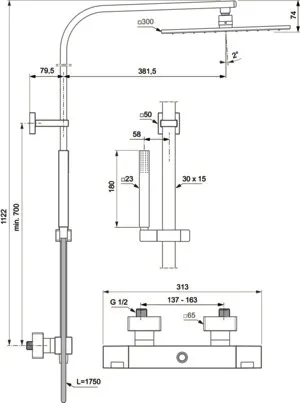 Ideal Standard Duschsystem „CerathermC100“