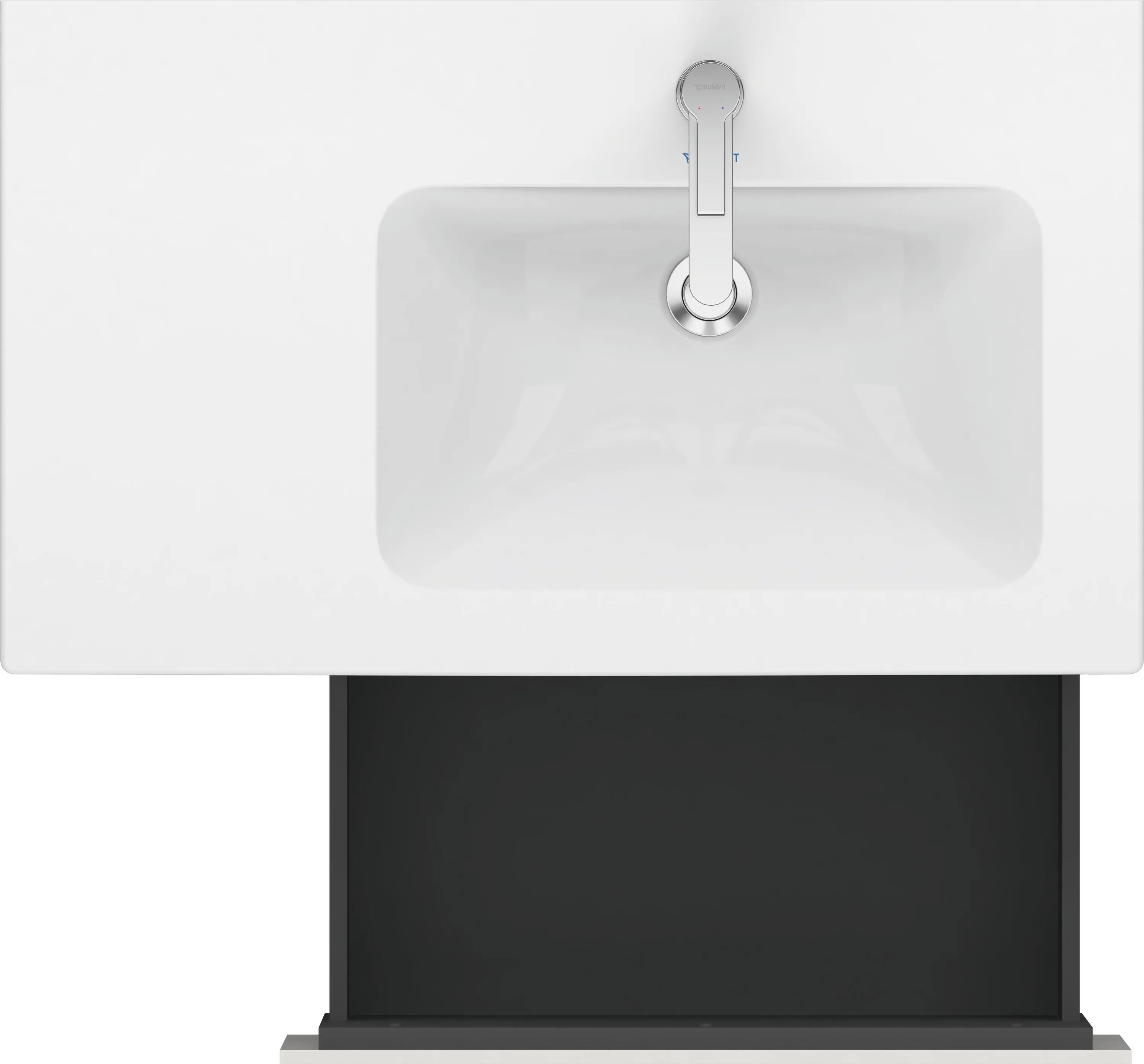 Duravit Waschtischunterschrank wandhängend „L-Cube“ 82 × 40 × 48,1 cm Weiß Hochglanz