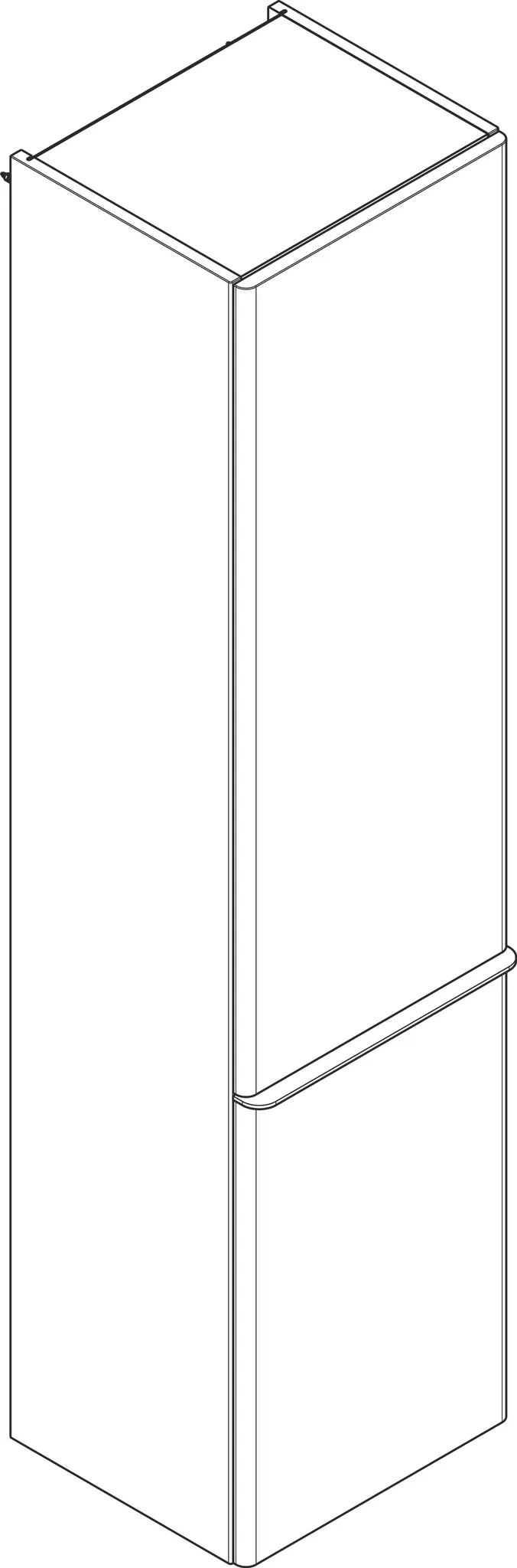 Hansgrohe Xelu Q Hochschrank Diamantgrau Matt 400⁄350, Türanschlag links