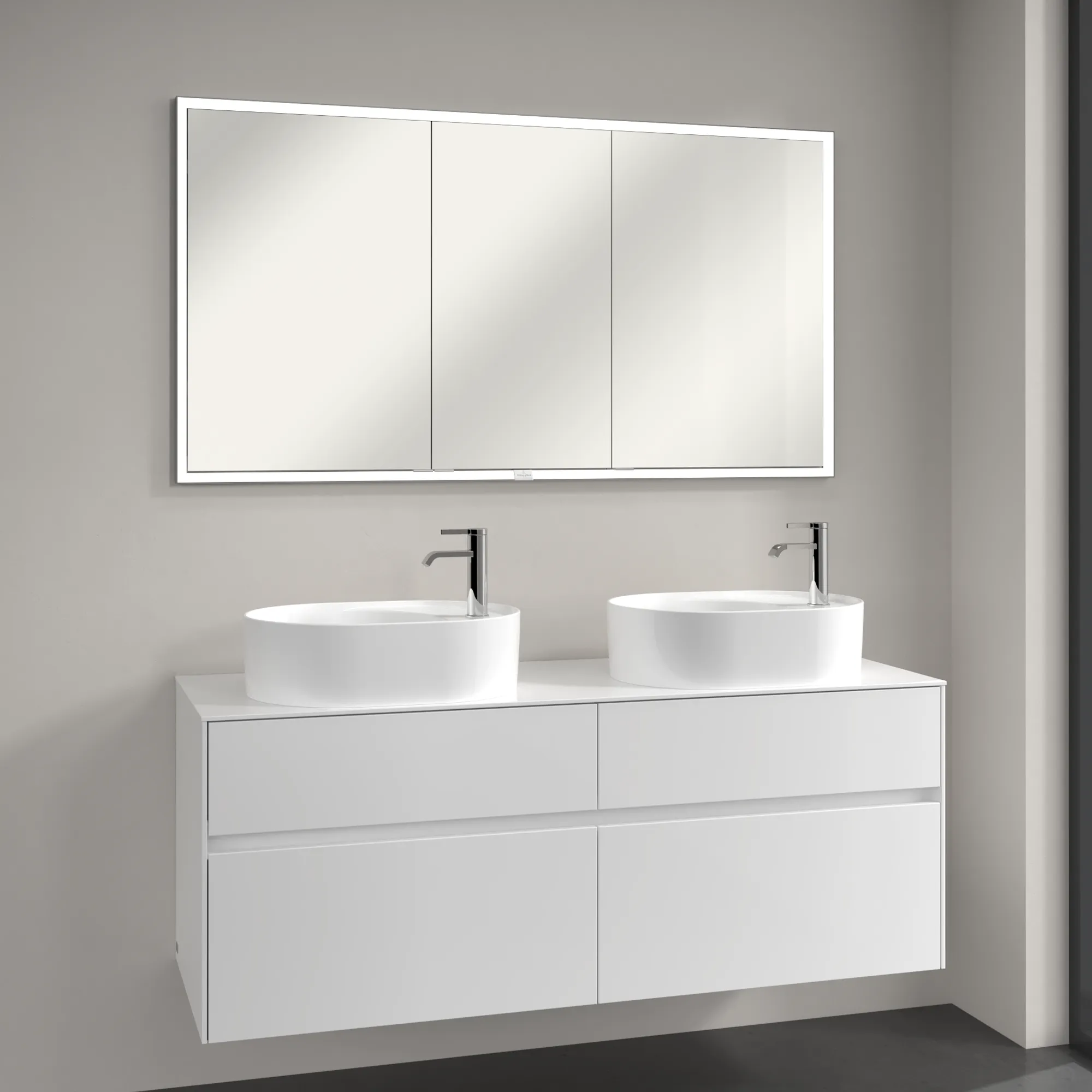 Villeroy & Boch Einbau-Spiegelschrank „My View Now“ 1400 × 750 × 168 mm in White Matt