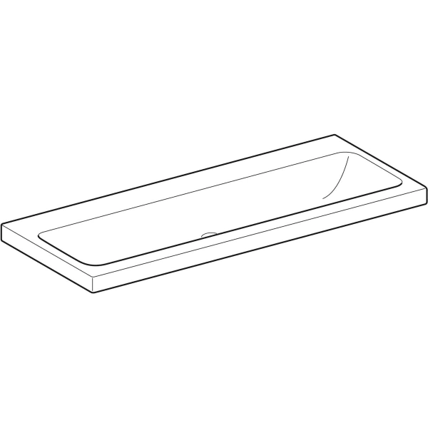 Wandwaschtisch „iCon Light“, mittig, rechteckig 120 × 48 cm in weiß alpin mit KeraTect® Wandwaschtisch „iCon Light“, mittig, rechteckig 120 × 48 cm in weiß alpin mit KeraTect®