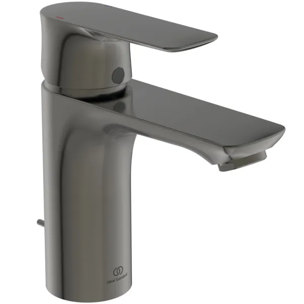 Ideal Standard Waschtischarmatur Connect Air A7021A5, 5 l/min., mit Ablaufgarnitur, Ausladung 112mm, Magnetic Grey