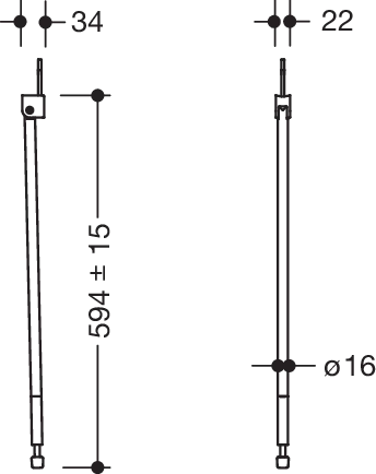 HEWI Bodenstütze „Serie 802 LifeSystem“ in Signalweiß glänzend