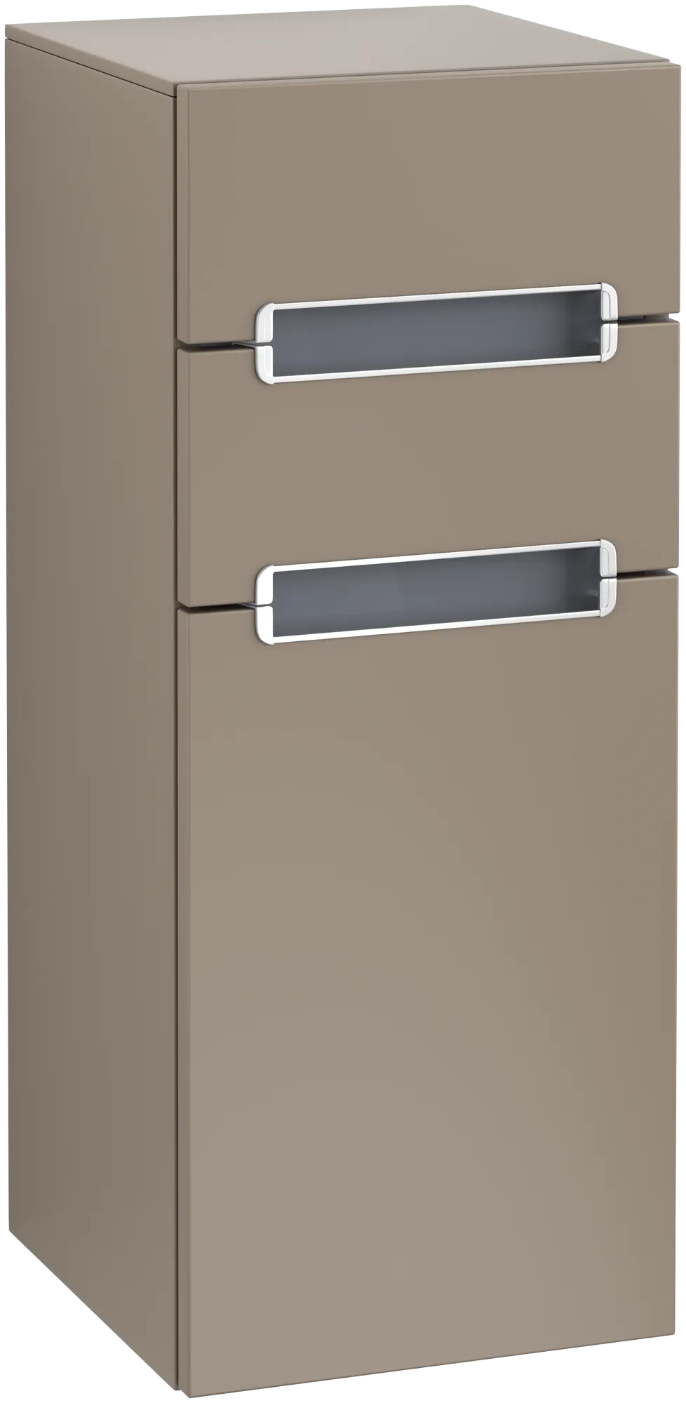 Villeroy & Boch Seitenschrank „Subway 2.0“ 35,6 × 85,7 × 37 × 37 cm Truffle Grey, Anschlag links, ohne Beleuchtung Villeroy & Boch Seitenschrank „Subway 2.0“ 35,6 × 85,7 × 37 × 37 cm Truffle Grey, Anschlag links, ohne Beleuchtung
