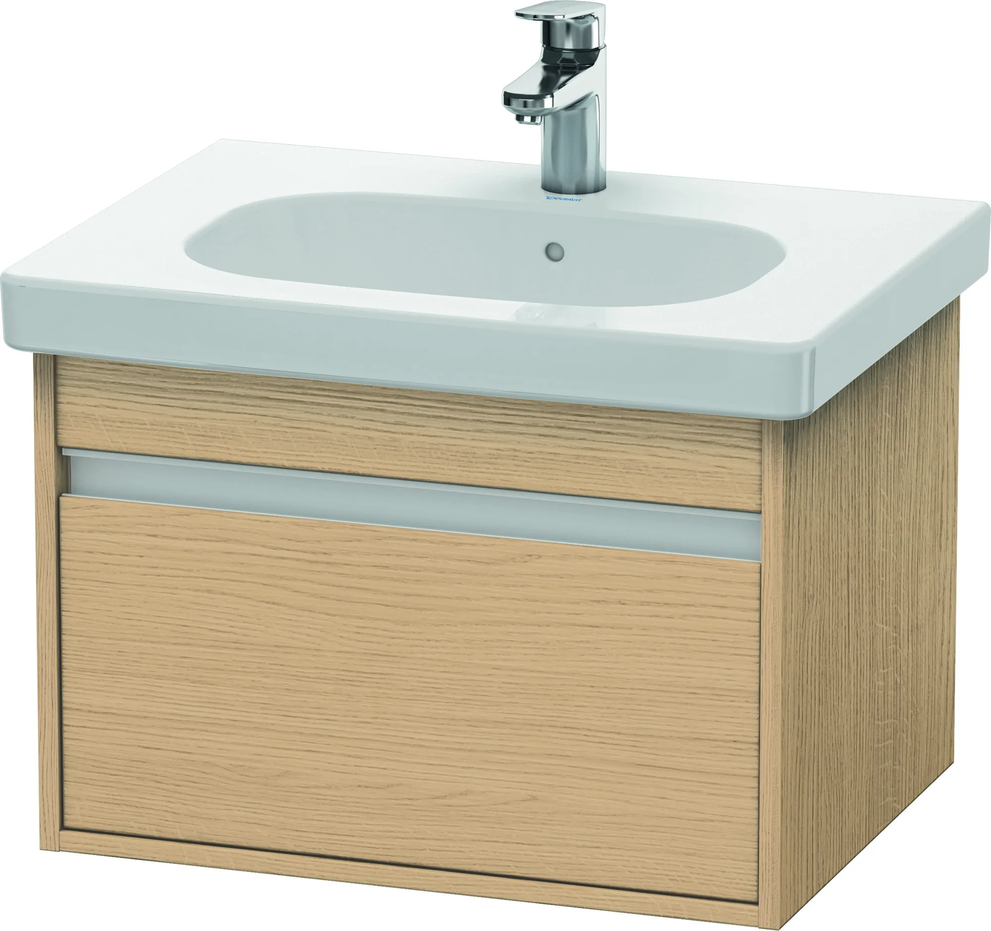 Duravit Waschtischunterschrank wandhängend „Ketho“ 60 × 41 × 45,5 cm Eiche Natur Duravit Waschtischunterschrank wandhängend „Ketho“ 60 × 41 × 45,5 cm Eiche Natur