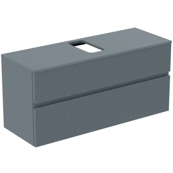 Ideal Standard Waschtischunterschrank „Finesse“ 120,2 × 55,8 × 44 cm Aschblau matt