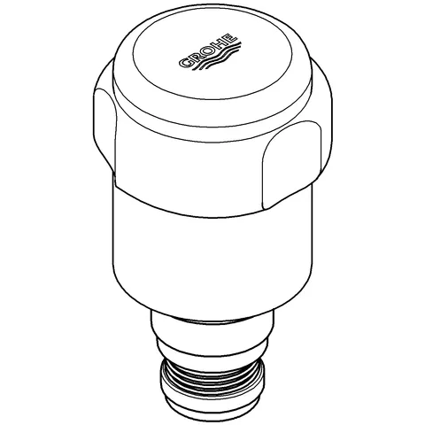 Grohe Oberteil 41816, DN 10, WAS-Griff, mit Fettkammer und Rückflussverhinderer, chrom