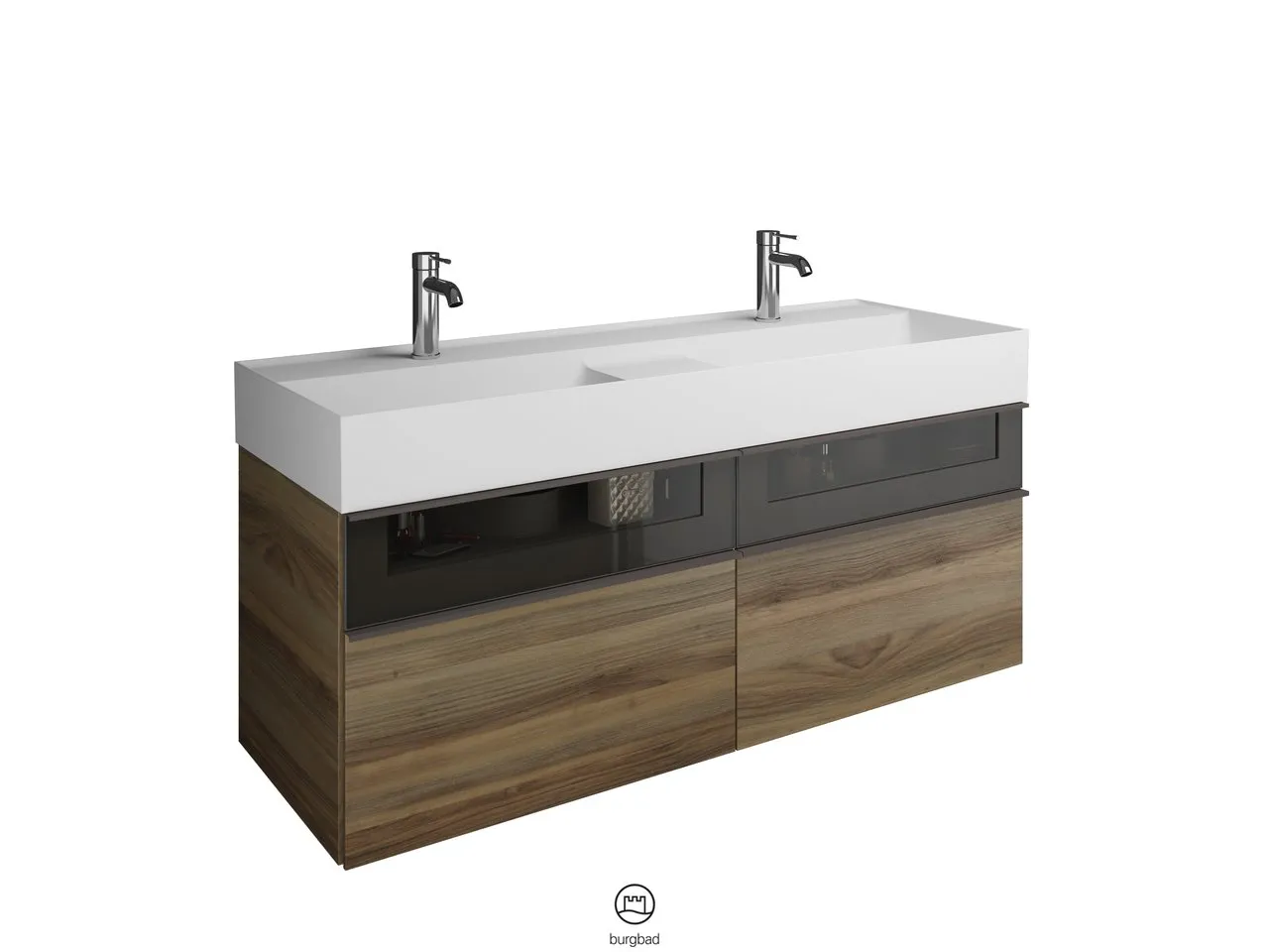 burgbad Badmöbelset „Yumo“ in Tectona Dekor Zimt burgbad Badmöbelset „Yumo“ in Tectona Dekor Zimt