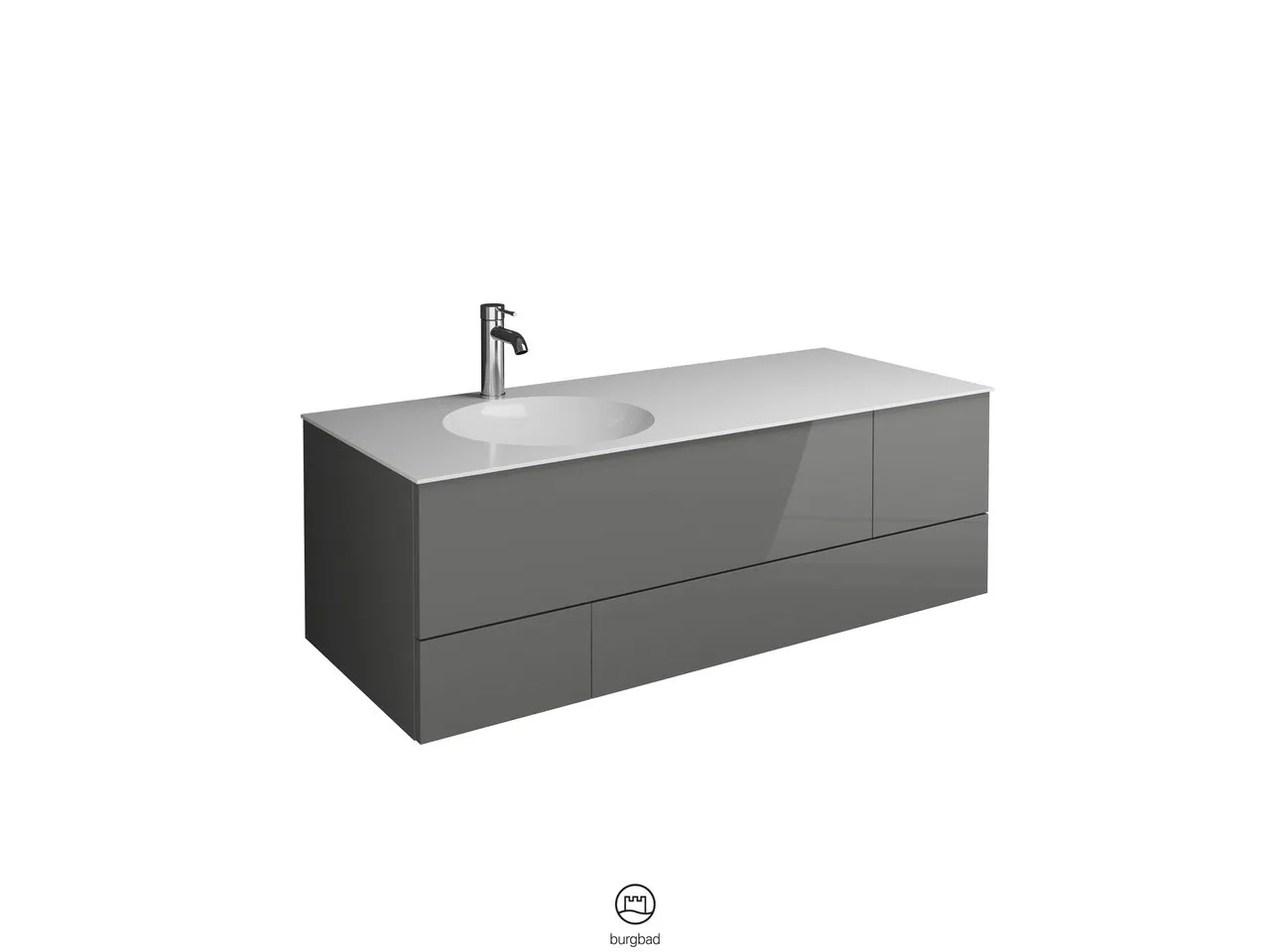 burgbad Coco HGL Waschtischset SFHR120 Mineralguss