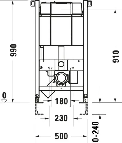 Duravit Vorwand-/Einbauelement für Toilette Installationselement Trockenbau für WC „DuraSystemInstallationselemente“ 99 × 50 cm in