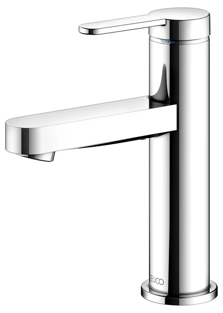 KEUCO IXMO Einhebel-Waschtischmischer 100 IXMO Flat ohne Zugstangen-Ablaufgarnitur IXMO Flat, Rosette rund verchromt