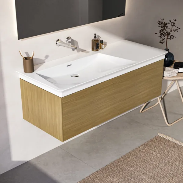 Ideal Standard Waschtischunterschrank „Conca“ 120 × 37 × 50,5 cm Eiche hell Furnier