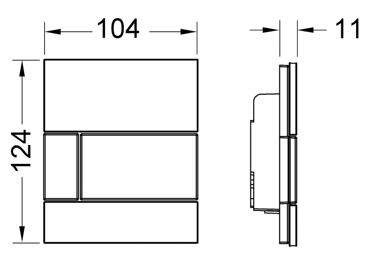 square Urinal-Betätigungsplatte mit Kart., Glas weiß glzd, Taste weiß glzd square Urinal-Betätigungsplatte mit Kart., Glas weiß glzd, Taste weiß glzd