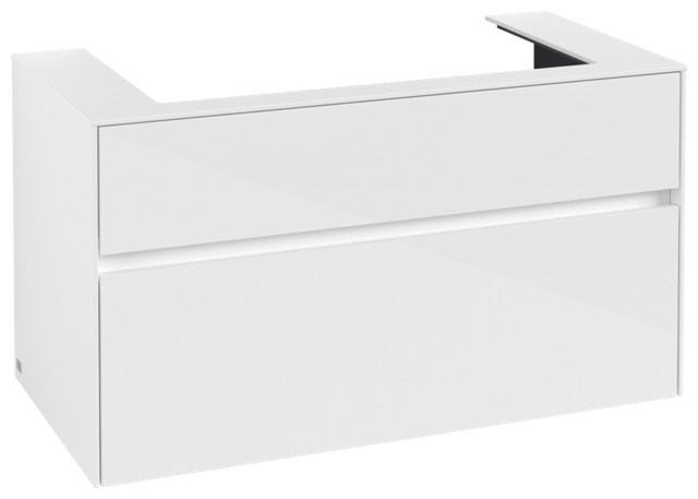 Villeroy & Boch Waschtischunterschrank „Collaro“ für Schrankwaschtisch 100 × 54,8 × 50 cm 2 Auszüge / Schubladen, Waschbecken mittig 