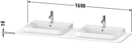 Duravit Konsole „Happy D.2 Plus“, links und rechts