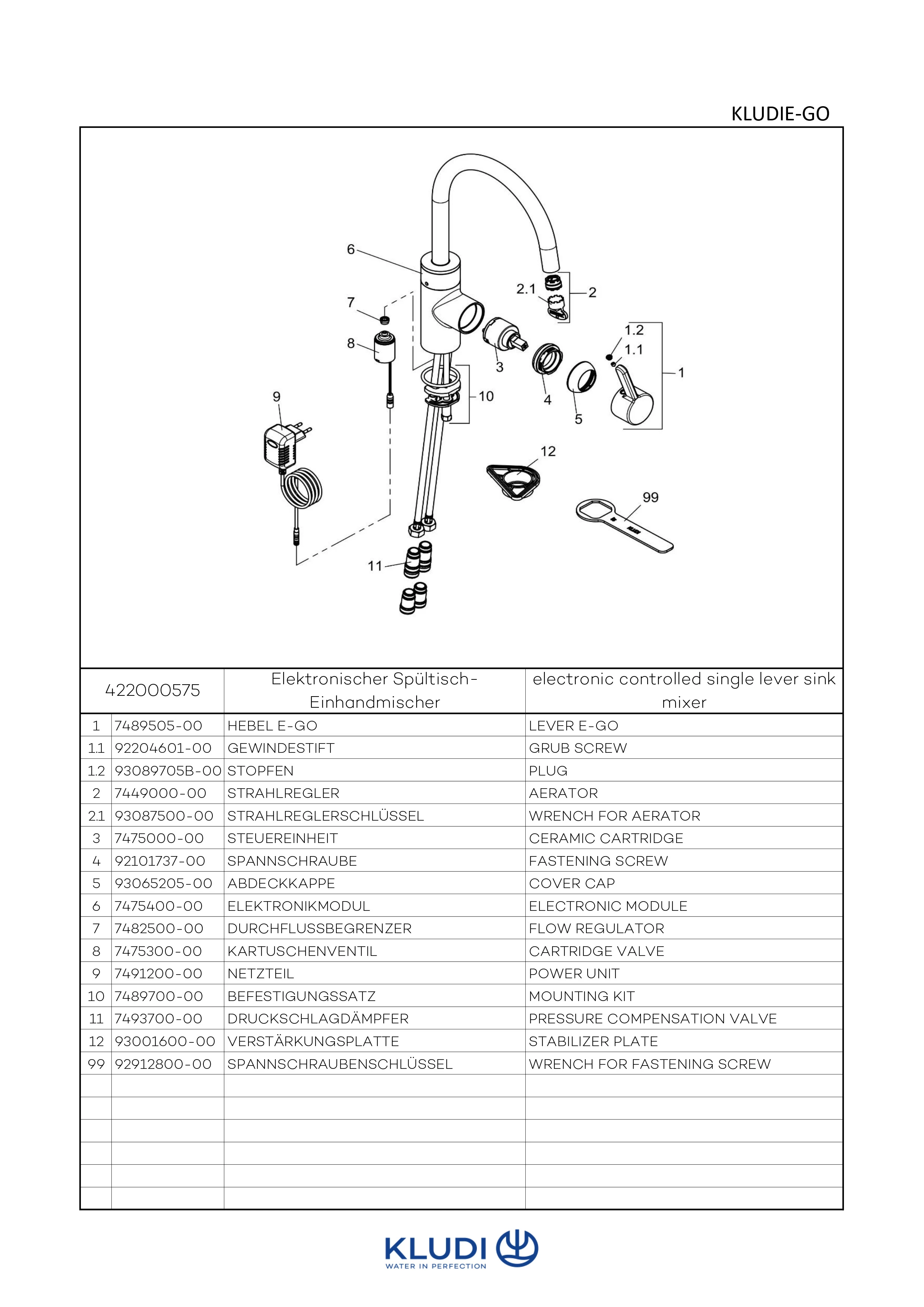 EGO elektr.SpültischEHM mit Netzstecker chrom EGO elektr.SpültischEHM mit Netzstecker chrom
