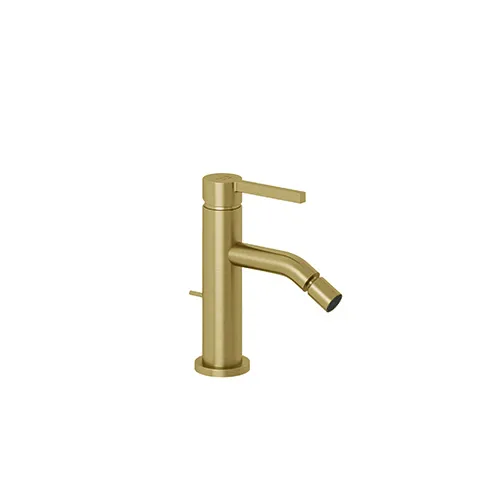 Kludi NOVA FONTE Bidet-Einhandmischer Pura Brushed Gold, DN 15, geschlossener Metallhebel, Kugelgelenk mit Strahlregler S-Pointer M18,5 PCA, DVGW-zulassen