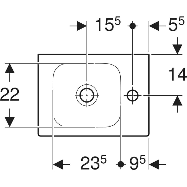 Wandwaschtisch „iCon XS“, rechteckig, Hahnlochposition rechts 38 × 28 cm in weiß alpin Wandwaschtisch „iCon XS“, rechteckig, Hahnlochposition rechts 38 × 28 cm in weiß alpin