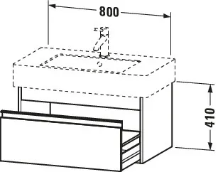 Duravit Waschtischunterschrank wandhängend „Ketho“ 80 × 41 × 45,5 cm in Betongrau Matt