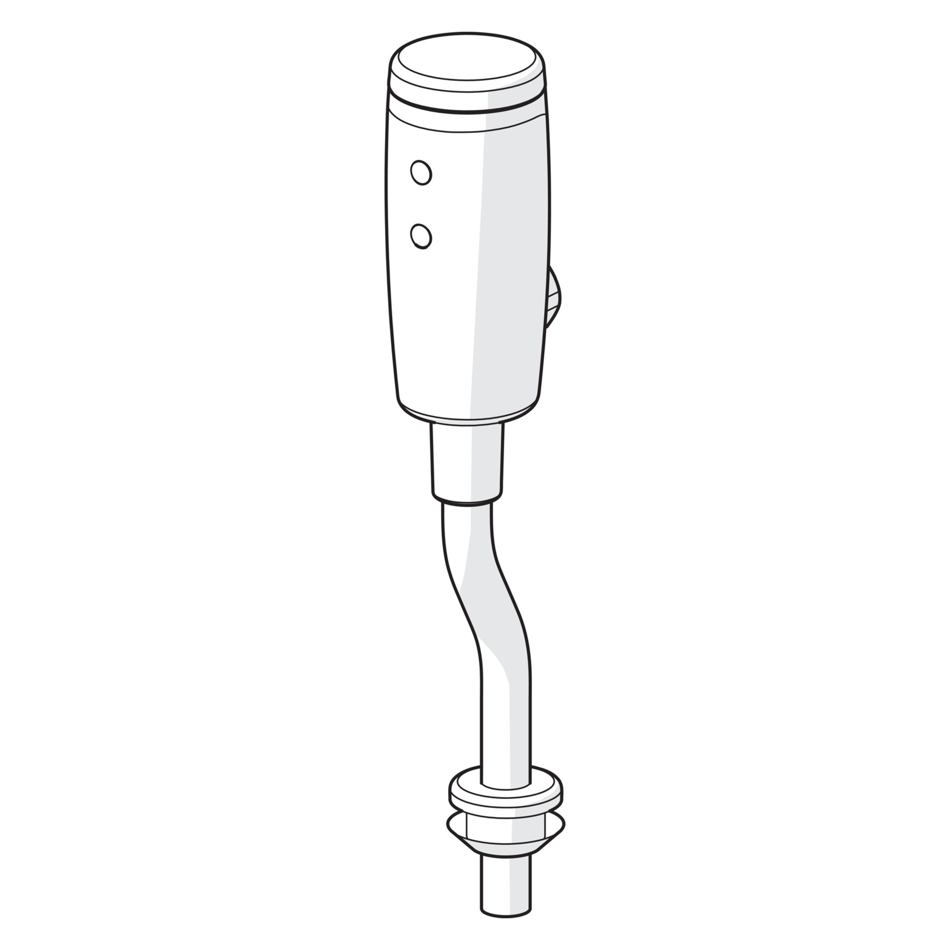 Urinalsteuerung ELECTRA 0944 6V Bluetooth Ausladung 81mm gebogen DN15 Chrom