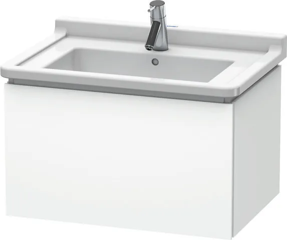 Duravit Waschtischunterschrank wandhängend „L-Cube“ 67 × 40,8 × 46,9 cm Weiß Matt Duravit Waschtischunterschrank wandhängend „L-Cube“ 67 × 40,8 × 46,9 cm Weiß Matt