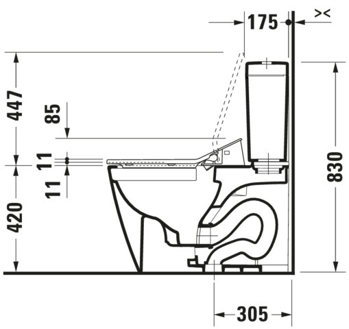 SensoWash Slim Dusch WC-Sitz für Happy D.2, 220-240VAC, EN1717