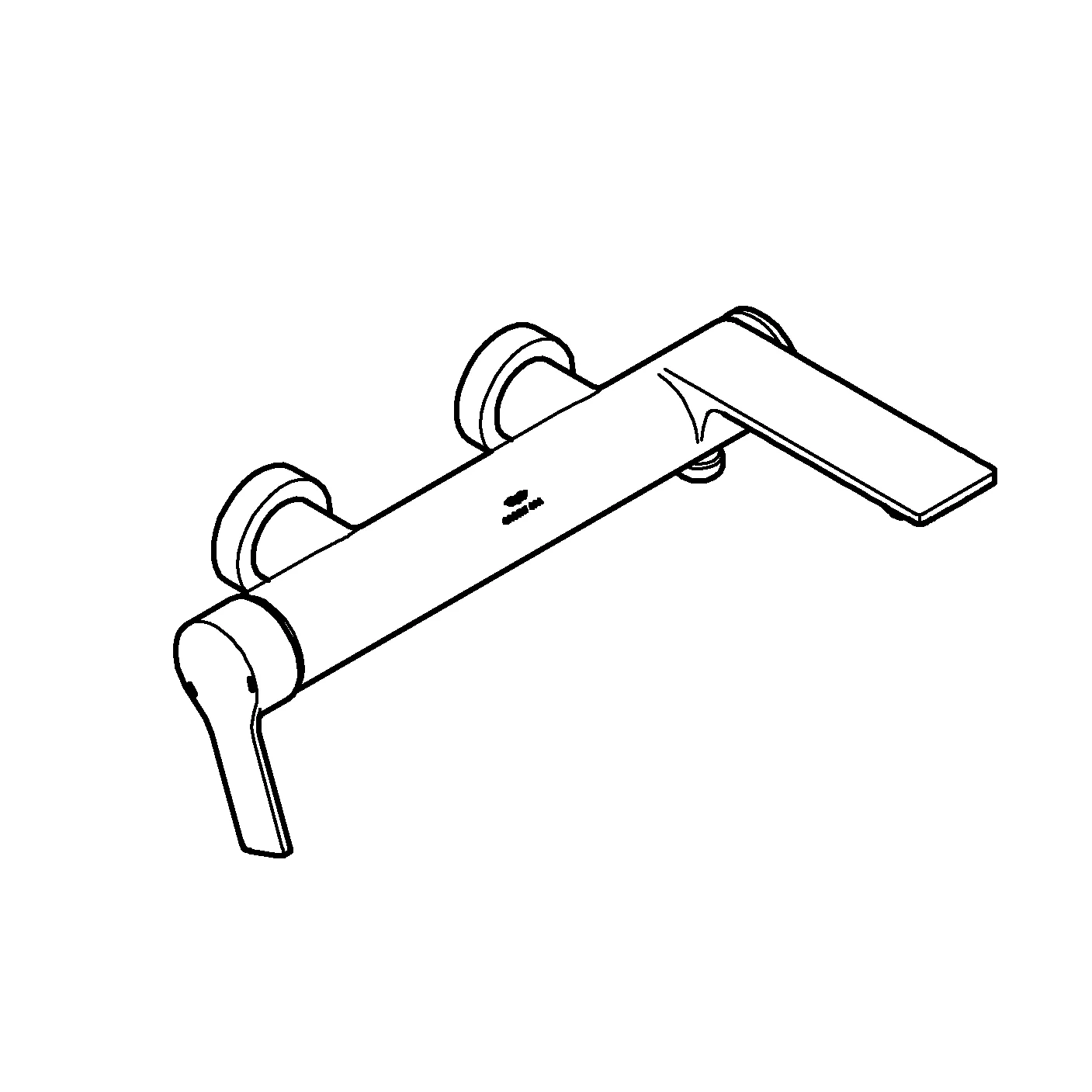 Einhand-Wannenbatterie Allure 32826_1, Wandmontage, eigensicher, chrom Einhand-Wannenbatterie Allure 32826_1, Wandmontage, eigensicher, chrom