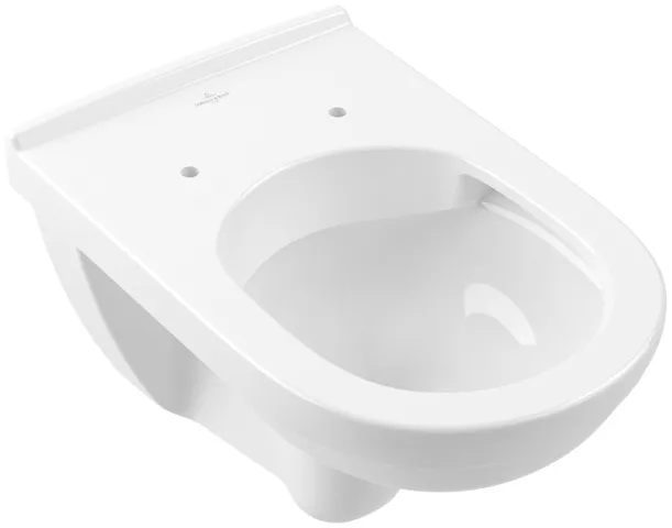 Tiefspül-WC spülrandlos O.novo 5660R0, 360 x 560 x 340 mm, Oval, wandhängend, Abgang waagerecht, Weiß Alpin