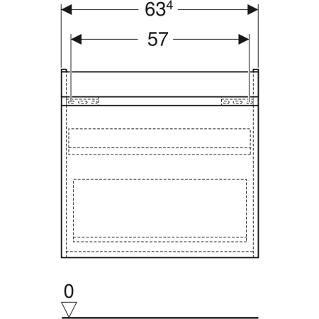 Geberit Waschtischunterschrank „Renova Plan“ 63,4 × 60,6 × 44,6 cm