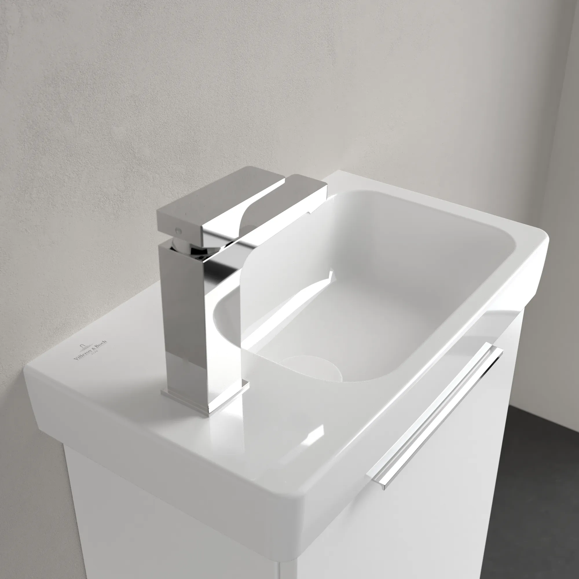 Villeroy & Boch Waschbecken „Architectura“ 480 × 275 × 138 mm, ohne Hahnlochbohrung, für Becken rechts