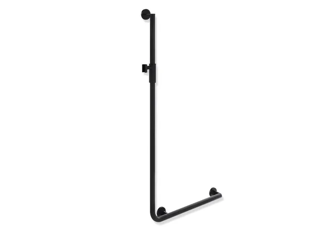 HEWI Haltegriff Ausführung rechts „System 900“ in Schwarz tiefmatt / Schwarz matt HEWI Haltegriff Ausführung rechts „System 900“ in Schwarz tiefmatt / Schwarz matt