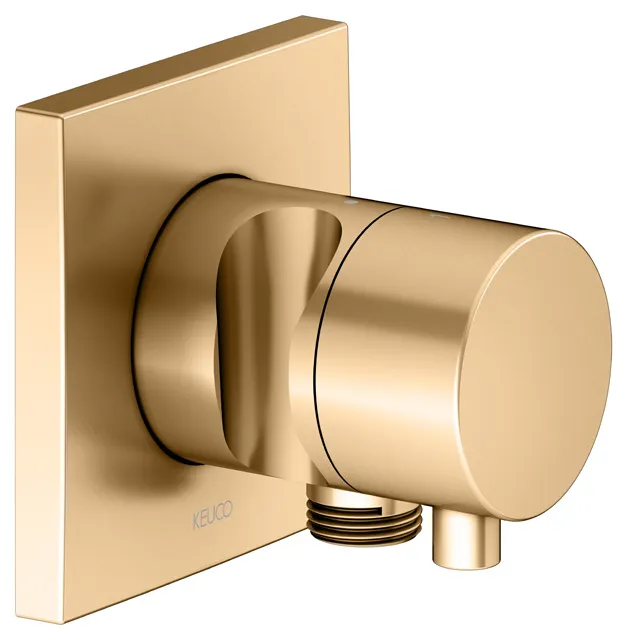 IXMO 2-Wege Umstellventil UP DN15 IXMO Comfort, eckig Messing gebürstet