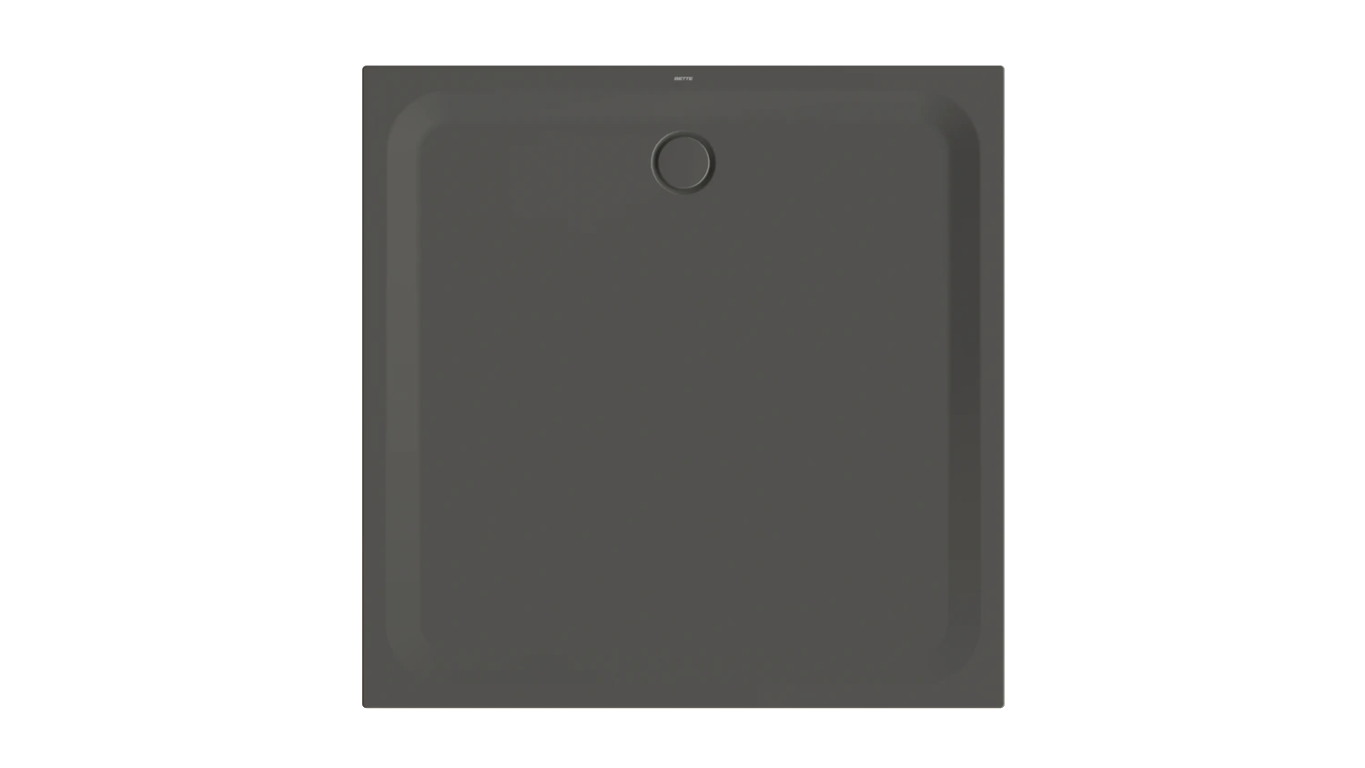 Bette quadrat Duschwanne „BetteUltra“ 1400 × 1400 mm ohne Oberflächenbeschichtung, ohne Oberflächenveredelung, ohne Wannenträger, in Anthracite