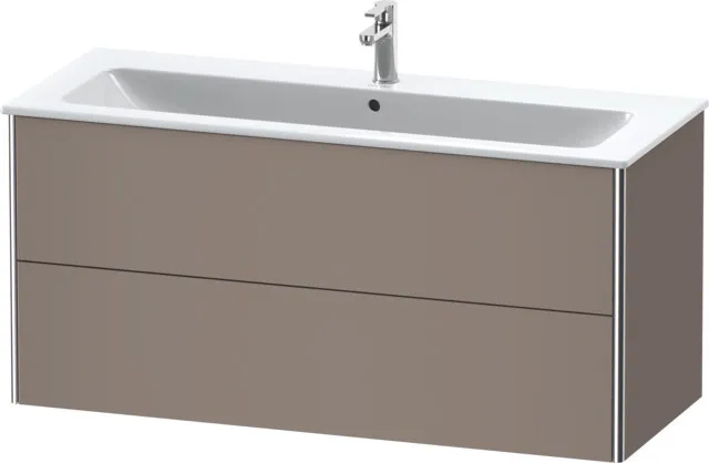 Duravit Waschtischunterschrank wandhängend „XSquare“ 121 × 56 × 47,8 cm Basalt Matt