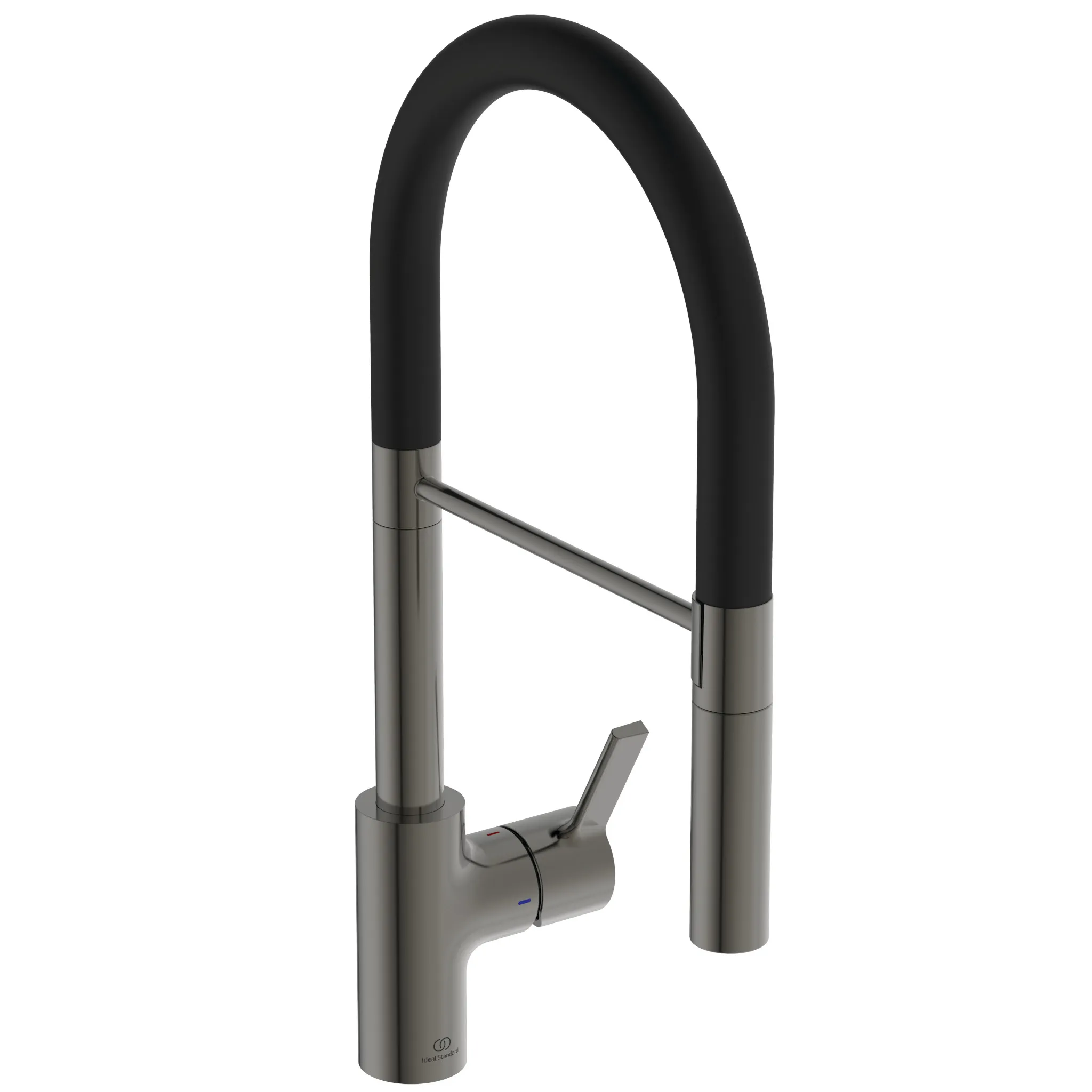 Ideal Standard Küchenarmatur Gusto Semi-Pro 2-Funktionsbrause Magnetic Grey, Ausladung 225 mm, Auslaufhöhe 142 mm