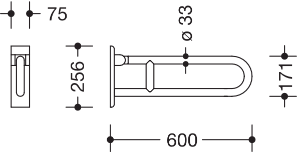 HEWI Stützklappgriff „Serie 805 Classic“