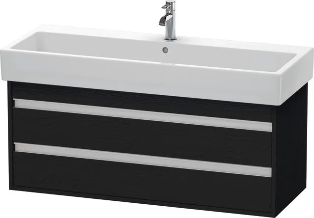 Duravit Waschtischunterschrank wandhängend „Ketho“ 115 × 48 × 44 cm Eiche Schwarz Duravit Waschtischunterschrank wandhängend „Ketho“ 115 × 48 × 44 cm Eiche Schwarz