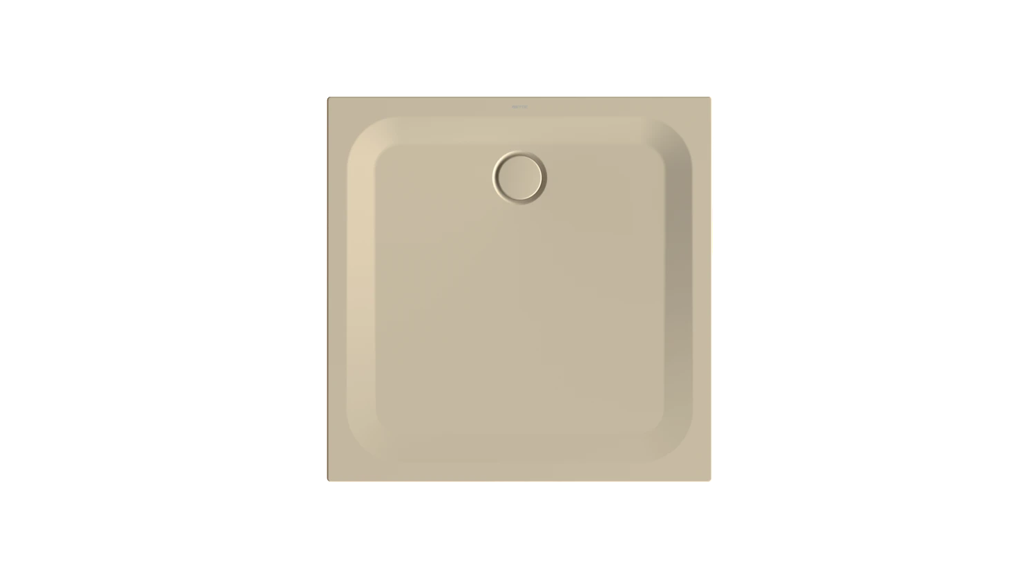 Bette quadrat Duschwanne „BetteUltra“ 1000 × 1000 mm ohne Oberflächenbeschichtung, ohne Oberflächenveredelung, ohne Wannenträger, in Sand