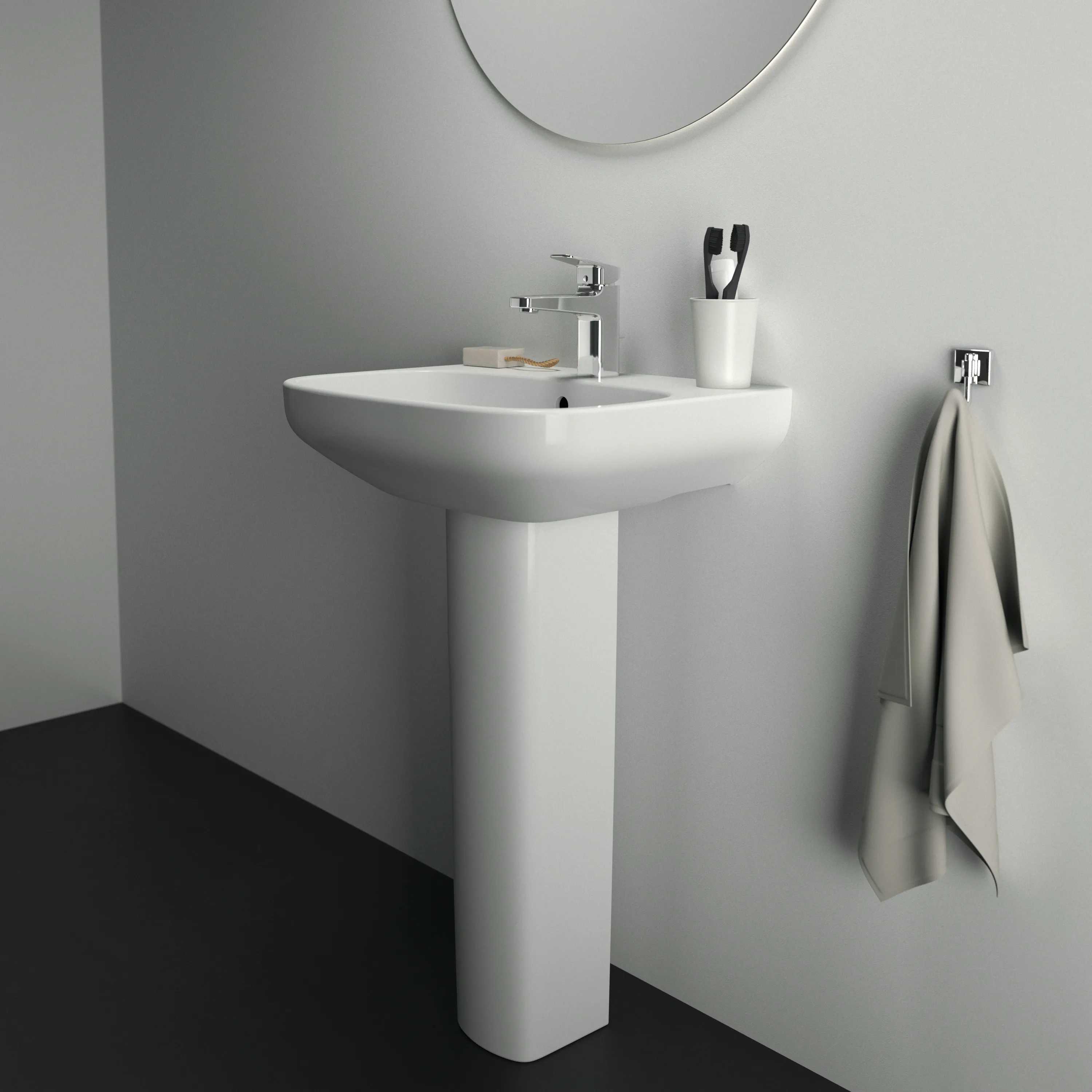Waschbecken „i.lifeA“ 65 × 48 × 18 cm, Hahnlochposition mittig Waschbecken „i.lifeA“ 65 × 48 × 18 cm, Hahnlochposition mittig