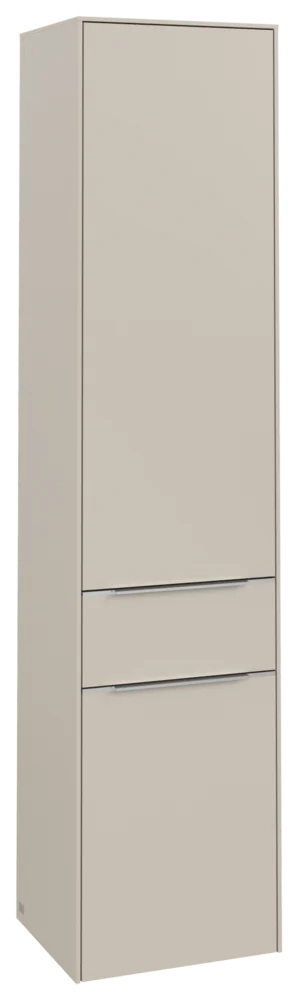 Villeroy & Boch Subway 3.0 Hochschrank, eckig, Cashmere Grey, 400 x 1710 x 346 mm, 2 Türen, 1 Auszug, SoftClosing Villeroy & Boch Subway 3.0 Hochschrank, eckig, Cashmere Grey, 400 x 1710 x 346 mm, 2 Türen, 1 Auszug, SoftClosing