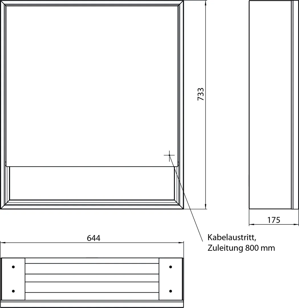 emco Spiegelschrank „loft“ 64,4 × 73,3 × 17,5 cm emco Spiegelschrank „loft“ 64,4 × 73,3 × 17,5 cm