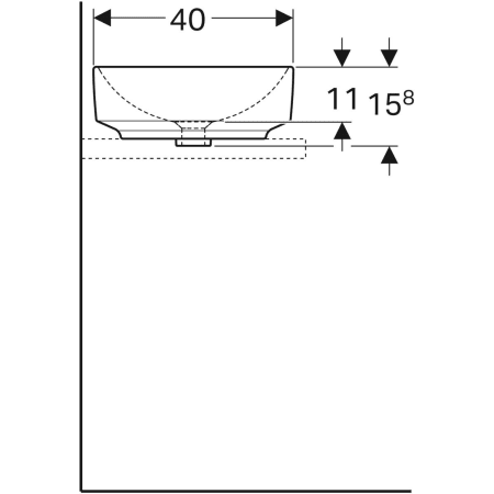 Aufsatzwaschtisch „Variform“, rechteckig 55 × 40 cm in weiß alpin Aufsatzwaschtisch „Variform“, rechteckig 55 × 40 cm in weiß alpin